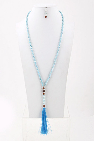 Colorful Beaded Tassle Necklace 5IBH18